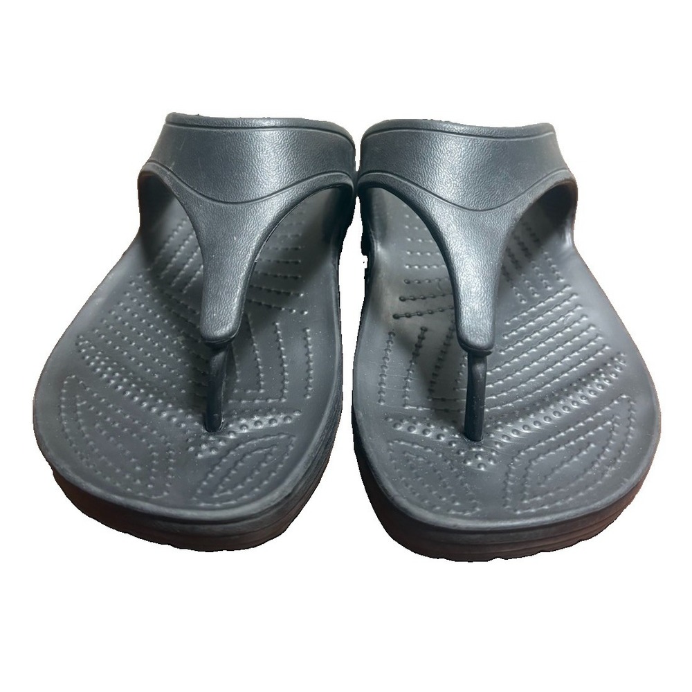 Crocs Classic Flip Flops Black Thong Sandals Women's Size 8 Comfort Slides